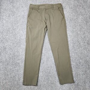 Bylt Everyday Pant‎ 2.0 Mens Medium Green Golf Stretch Activewear Chino Casual